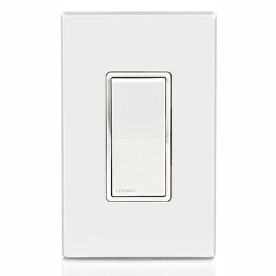 Leviton W5601-2W Outdoor Weatherproof Light Switch, Single Pole, 15A, White