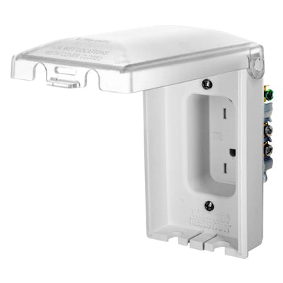 Hubbell RW15400W Outdoor Vertical Weatherproof Wall Box, White