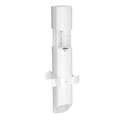 TayMac PP55W Outdoor Garden Post for Lighting & Power, 26", White, Front