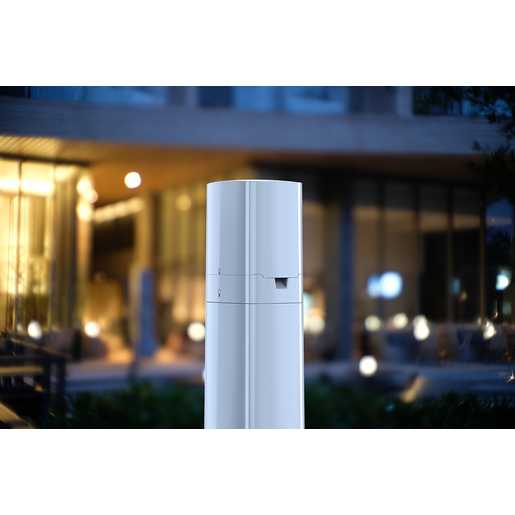 TayMac PP55W Outdoor Garden Post for Lighting & Power, 26", White, Installed