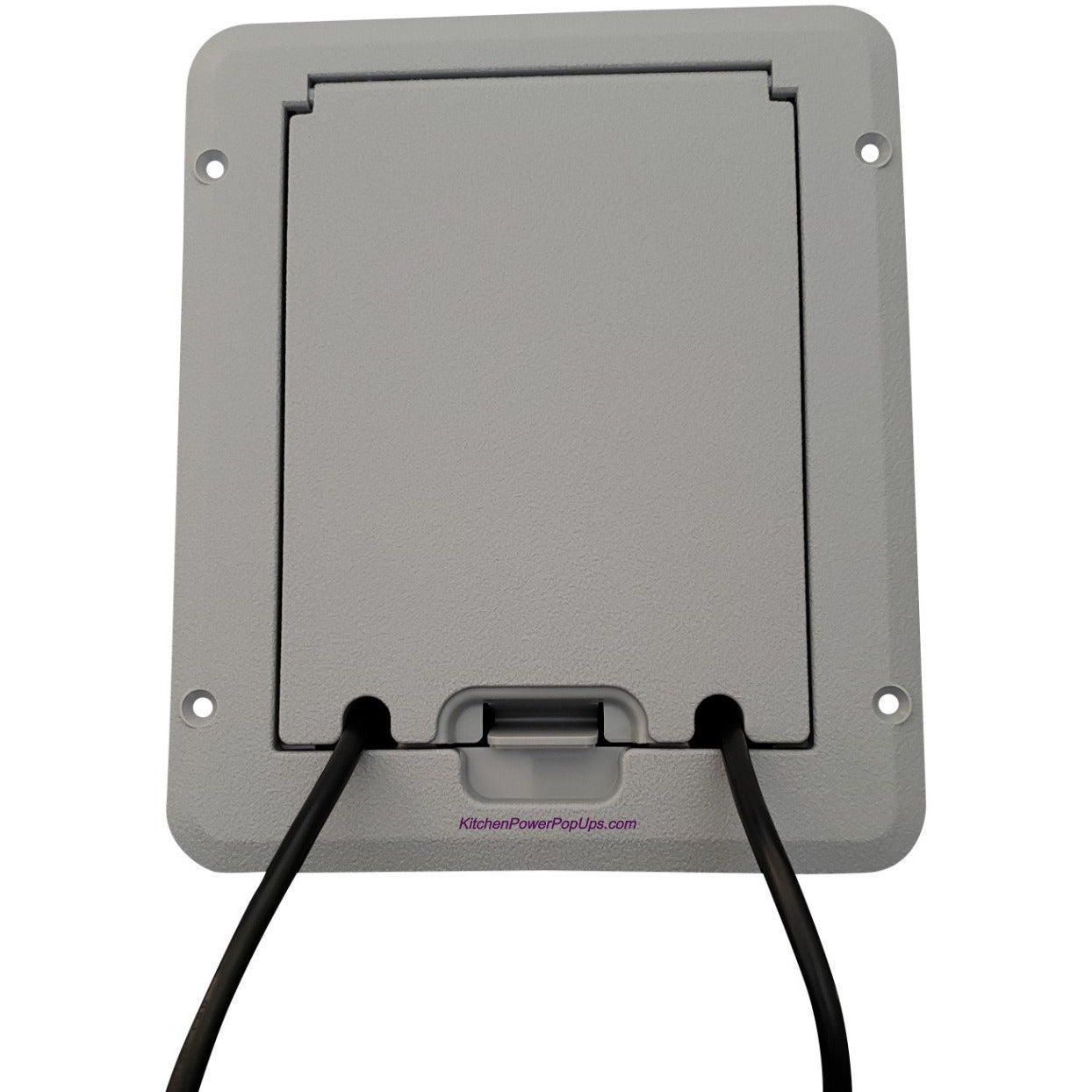Outdoor Weatherproof Deck Outlet Box, 20A Power, USB Charging, Gray –  Kitchen Power Pop Ups